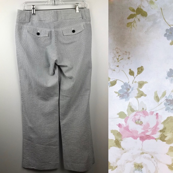 J.Crew Factory White Seersucker Pants 4 - Picture 2 of 7